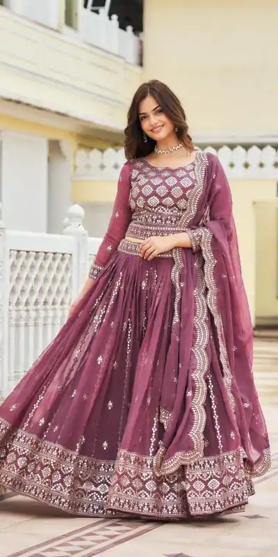 Ram 026 Purple Color Georgette Sequence Work Lehenga Choli Casual, Wedding, Festive, Events Expected Delivery 4-6 Working Days @3049/- | Lehenga, Bollywood Lehenga, Creative Lehenga, Designer Lehenga, Embroidered Lehenga, Party Wear Lehenga