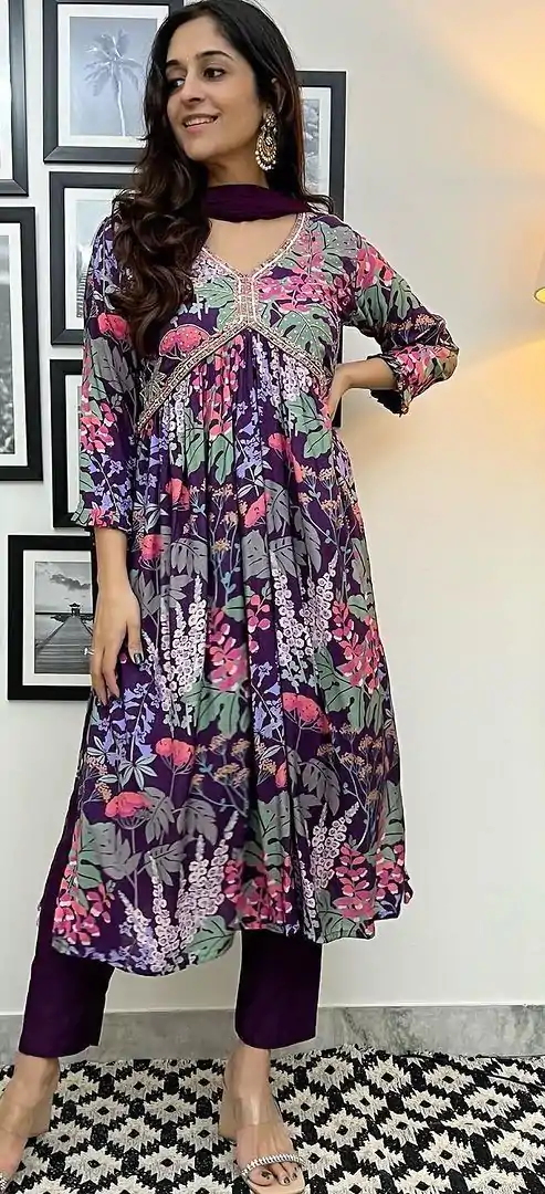 RTC 5575 Violet Color Foix Georgette Digital Printed Salwar Suit Wedding, Party, Festive, Events Etc. Expected Delivery 4-6 Working Days @2049/- | Casual Suits, Salwar suit, Creative suits, Designer Suits, Palazzo Suits, Party Wear Suits, Patiala Suits, Straight Suits