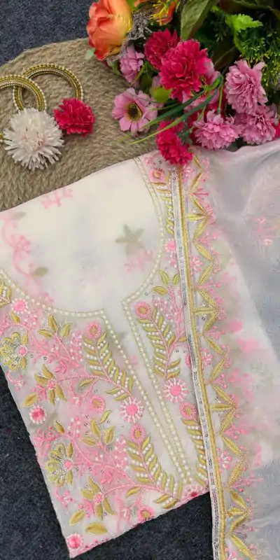 RTC 5672 White Color Classic Tabby Organza Silk Sequence Salwar Suit Casual Party, Wedding, Festive, Events. Expected Delivery 4-6 Working Days @2149 | Kurti, Bollywood Kurti, Creative Kurtis, Designer Kurti, Party Wear Kurti, Selfie Kurti