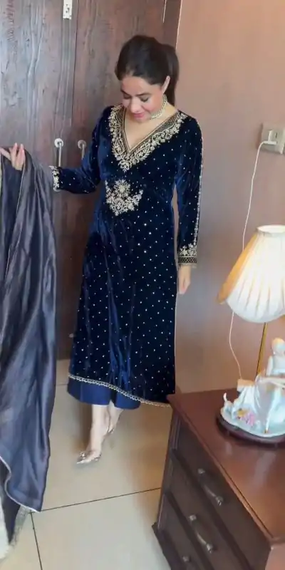 RTC 5771 Navy Blue Viscos Velvet Thread Work Salwar Suit Wedding, Party, Festive, Events Etc 4-6 Working Days @ Rs 2099/- | Casual Suits, Jump Suits, Salwar suit, Creative suits, Designer Suits, Palazzo Suits, Party Wear Suits, Patiala Suits, Straight Suits