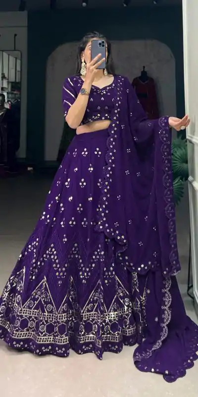 LNB 1410 Blue Color Fancy Georgette Sequins Thread Embroidery Lehenga Choli Wedding, Festive, Events Expected Delivery 4-6 Working Days@ 3349/- Only | Lehenga, Bollywood Lehenga, Creative Lehenga, Designer Lehenga, Embroidered Lehenga, Party Wear Lehenga