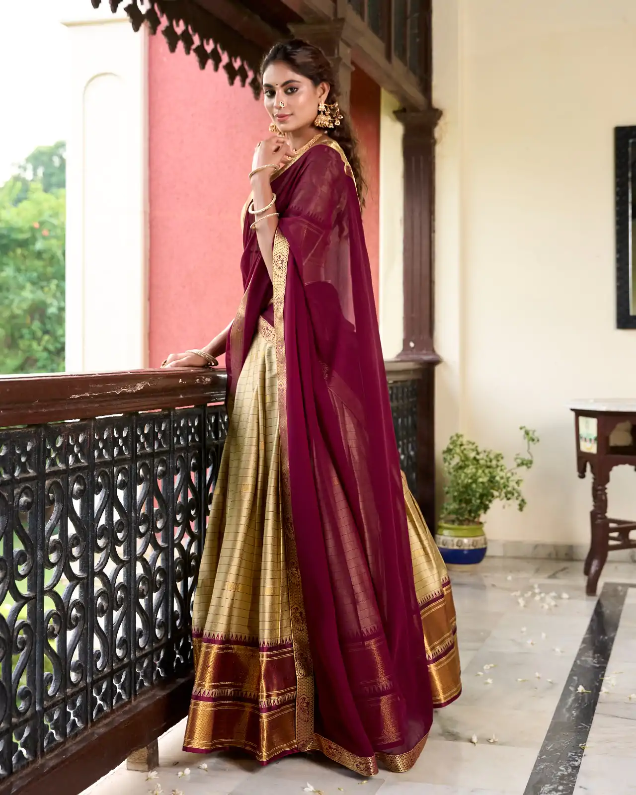 LNB 2050 Chiku Color Graceful Cotton Silk Weaving Paithani Concept Lehenga Choli Wedding, Festive, Events Expected Delivery 4-6 Working Days@2049/- Only | Lehenga, Bollywood Lehenga, Creative Lehenga, Designer Lehenga, Embroidered Lehenga, Party Wear Lehenga