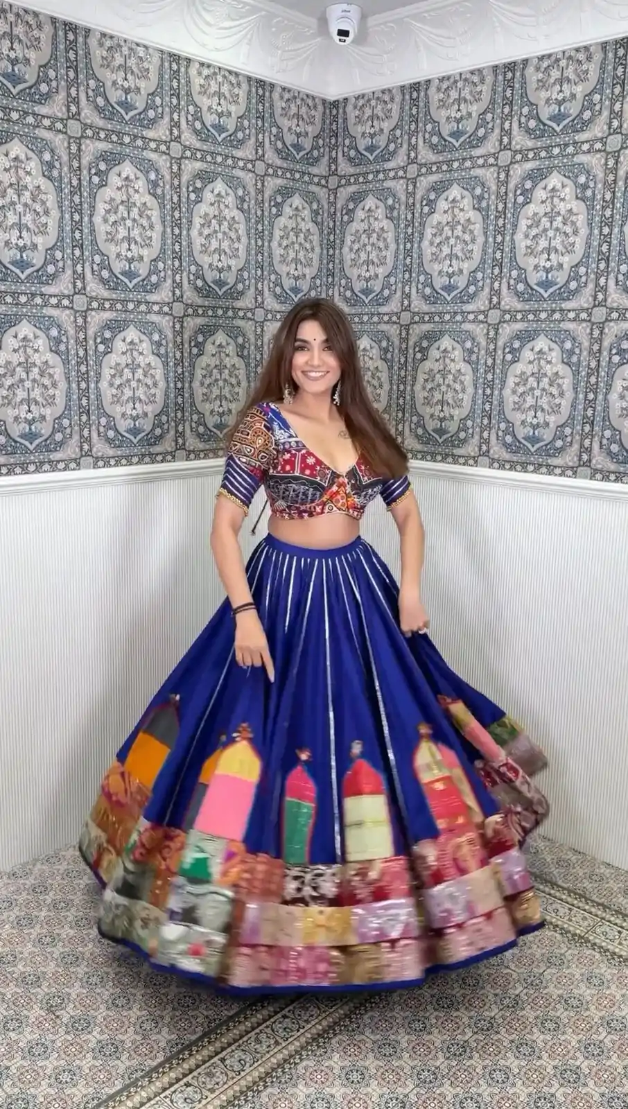 RTC 6474 Navy Blue Color Nice Reyon Digital Printed Patti Work Lehenga Choli Wedding, Party, Festive, Events Etc.   Expected Delivery 4-6 Working Days @2249/- | Lehenga, Bollywood Lehenga, Creative Lehenga, Designer Lehenga, Embroidered Lehenga, Party Wear Lehenga