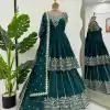 Peaceful Blue Color Georgette Thread With Sequence Lehenga Choli