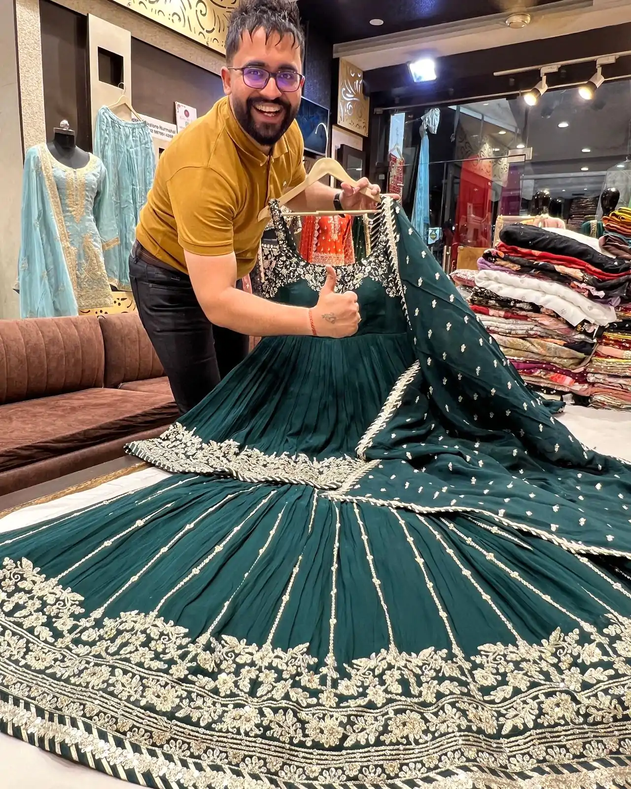 RTC 5766 Blue Color Georgette Thread With Sequence Lehenga Choli Wedding, Party, Festive, Events Etc.   Expected Delivery 4-6 Working Days @2999/- | Lehenga, Bollywood Lehenga, Creative Lehenga, Designer Lehenga, Embroidered Lehenga, Party Wear Lehenga