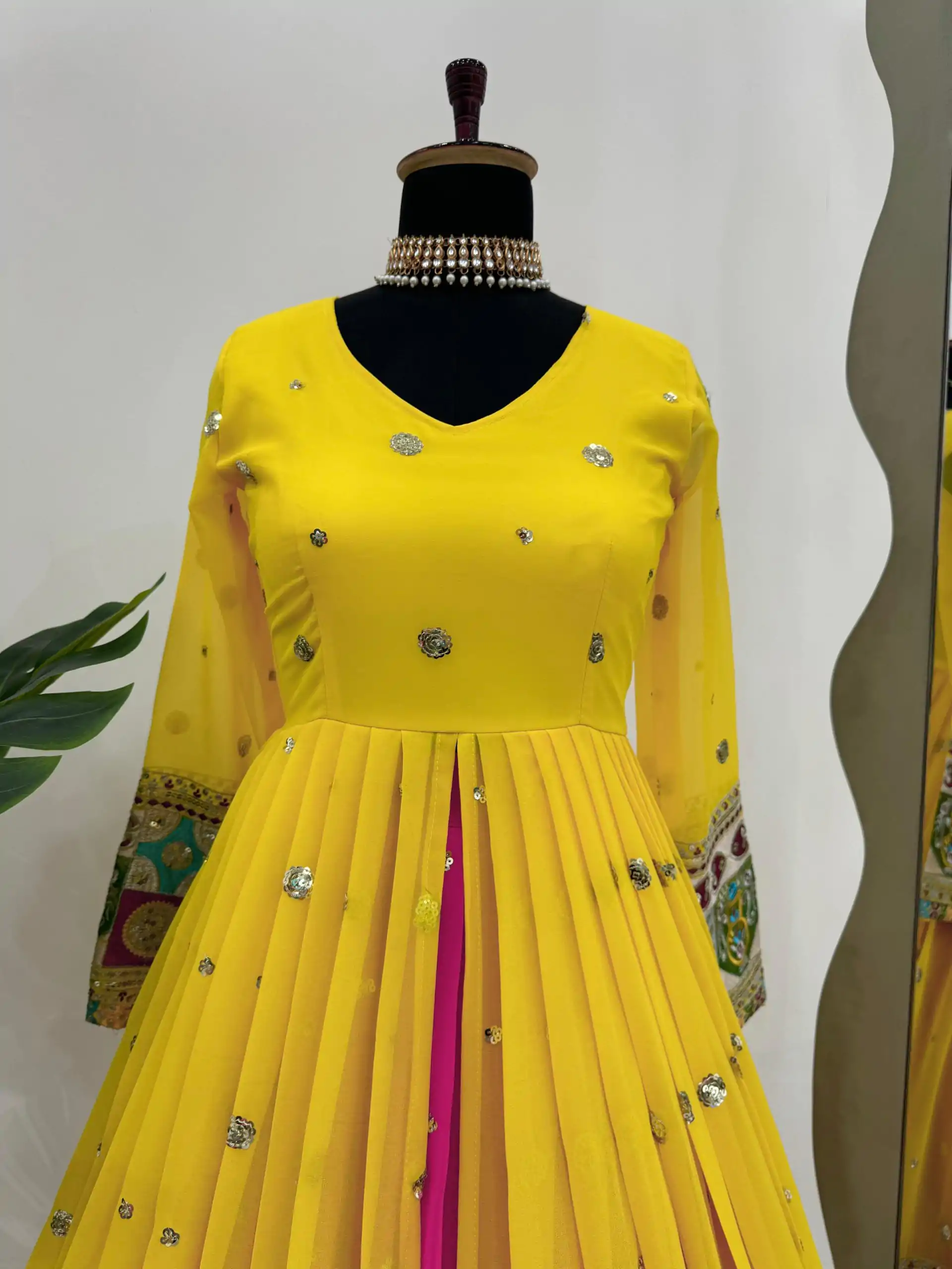 RTC 6453 Yellow Color Georgette Thread Sequence Lehenga Choli Wedding, Party, Festive, Events Etc. Expected Delivery 4-6 Working Days @2649/- | Lehenga, Bollywood Lehenga, Creative Lehenga, Designer Lehenga, Embroidered Lehenga, Party Wear Lehenga