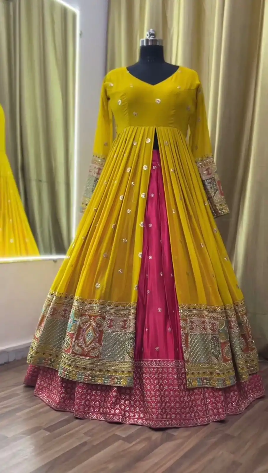 RTC 6453 Yellow Color Georgette Thread Sequence Lehenga Choli Wedding, Party, Festive, Events Etc. Expected Delivery 4-6 Working Days @2649/- | Lehenga, Bollywood Lehenga, Creative Lehenga, Designer Lehenga, Embroidered Lehenga, Party Wear Lehenga