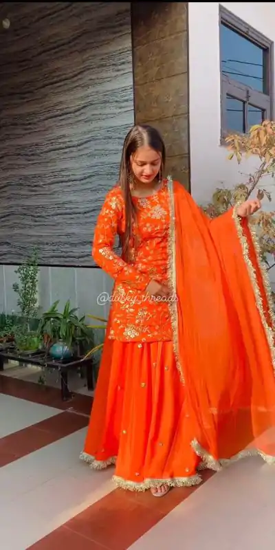 RTC 6462 Orange Color Pretty Georgette Thread Fancy Lace Lehenga Choli Wedding, Party, Festive, Events Etc.   Expected Delivery 4-6 Working Days @2099/- | Lehenga, Bollywood Lehenga, Creative Lehenga, Designer Lehenga, Embroidered Lehenga, Party Wear Lehenga