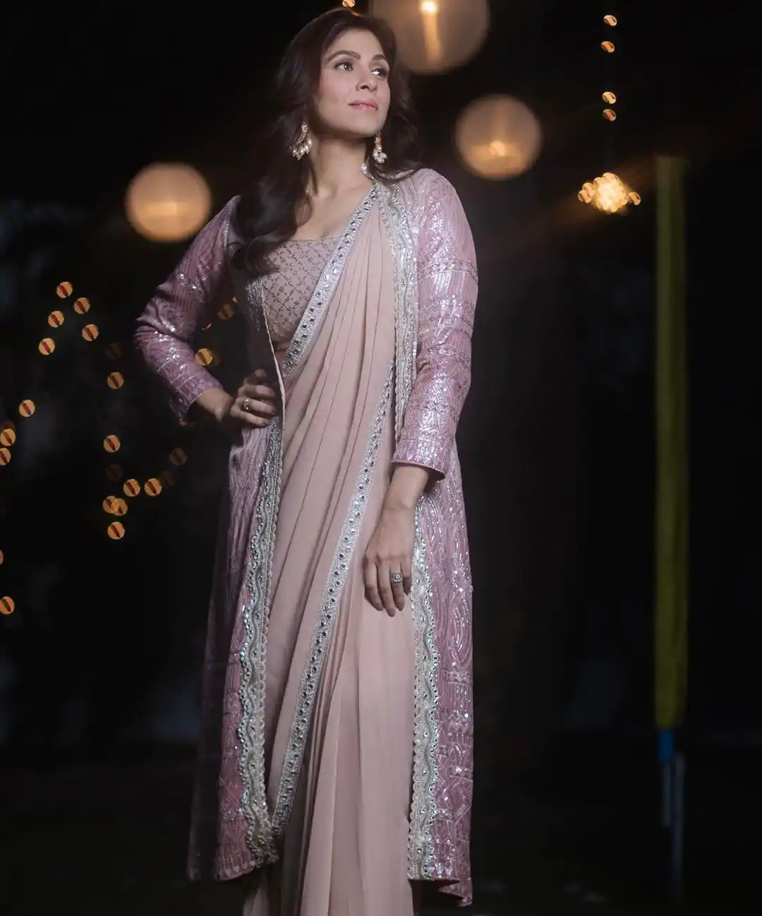 LG 1644 Peach or Lite Pink color Embroidery Work Saree With Koti Casual, Party Wear, Wedding, Events Etc.4-6 Working Days@ 1999/- only  | Designer Sarees, Embroidered Sarees, Sarees, Bollywood Sarees, Creative Sarees, Ethnic Saree, Modern Digital sarees, Party Wear Sarees