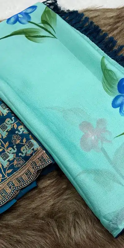 SSS 590 Sky Blue Color Georgette Embroidery Sequence work Sequence lace Casual, Wedding, Festive, Events . Expected Delivery  4-6 Working Days @1699/- only | Designer Sarees, Embroidered Sarees, Sarees, Bollywood Sarees, Creative Sarees, Ethnic Saree, Modern Digital sarees, Party Wear Sarees