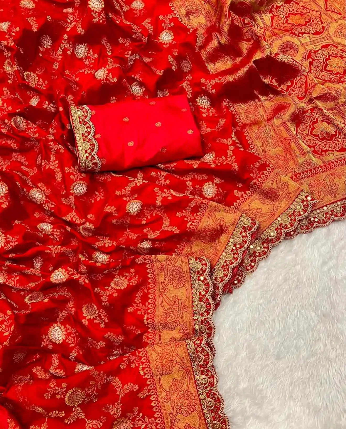 MS 469 Orange color Jacquard Weaving With Embroidery Cording Lace Saree Casual, Wedding, Festive, Events . Expected Delivery  4-6 Working Days @1649/- only                                                                                                                                                                    | Designer Sarees, Embroidered Sarees, Sarees, Bollywood Sarees, Creative Sarees, Ethnic Saree, Modern Digital sarees, Party Wear Sarees