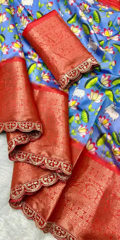 MS 466 Purple Color Dola Silk Saree With Zari Weaving Border Saree Casual, Wedding, Festive, Events . Expected Delivery  4-6 Working Days @1649/- only | Designer Sarees, Embroidered Sarees, Sarees, Bollywood Sarees, Creative Sarees, Ethnic Saree, Modern Digital sarees, Party Wear Sarees