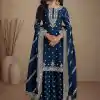 FC 5231 Blue Color Heavy Semi Chinon Silk Codding Embroidery Salwar Suit Casual, Wedding, Party, Festive, Events Etc.4-6 Working Days@ 2899/-only | Casual Suits, Jump Suits, Salwar suit, Creative suits, Designer Suits, Palazzo Suits, Party Wear Suits, Patiala Suits, Straight Suits