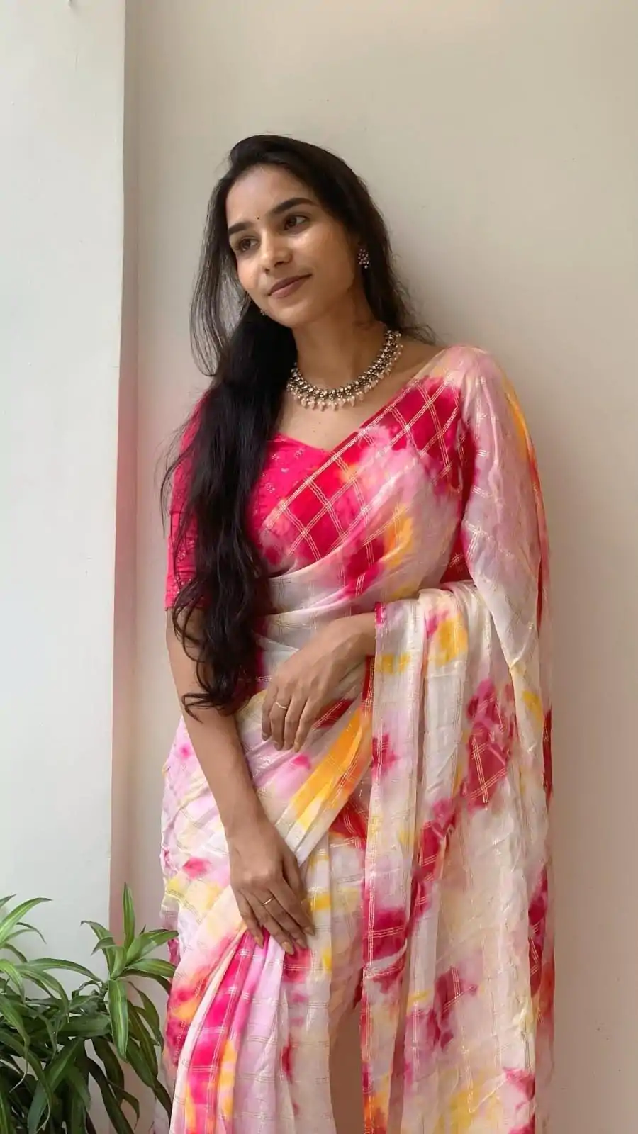 AC Chex Pink Color Viscose Georgette Shibori Hand Dyeing Jari Work Saree Casual, Wedding, Festive, Events . Expected Delivery  4-6 Working Days @1849/- only                                                                  | Designer Sarees, Embroidered Sarees, Sarees, Bollywood Sarees, Creative Sarees, Ethnic Saree, Modern Digital sarees, Party Wear Sarees