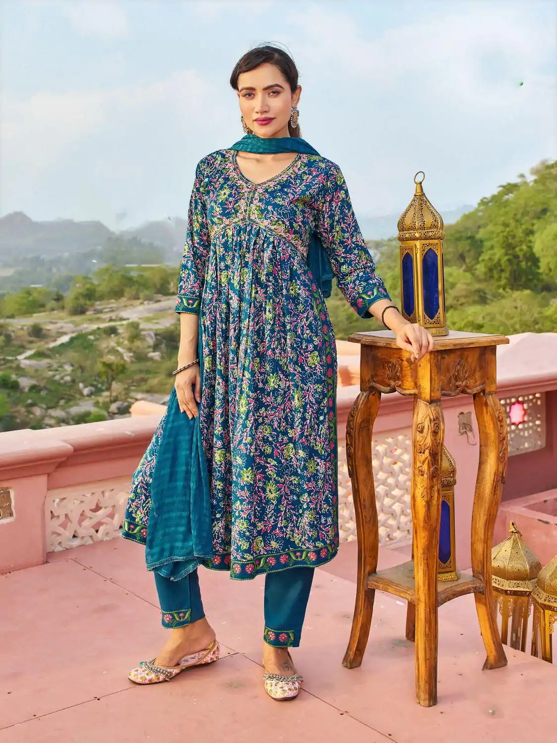  NILI Aliaa NX Blue Color Rayon Alia Cut With Embroidery Work Kurti Casual, Wedding, Party, Festive, Events Etc. 4-6 Working Days @1699/- | Kurti, Bollywood Kurti, Creative Kurtis, Designer Kurti, Party Wear Kurti, Selfie Kurti