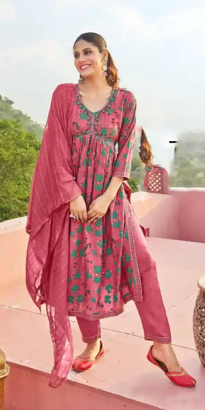  NILI Aliaa NX Gajari Color Rayon Alia Cut With Embroidery Work Kurti Casual, Wedding, Party, Festive, Events Etc. 4-6 Working Days @1699/- | Kurti, Bollywood Kurti, Creative Kurtis, Designer Kurti, Party Wear Kurti, Selfie Kurti