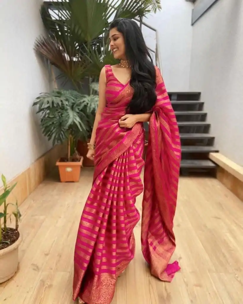 KP 5084 Pink Color Soft Lichi Silk Jacquard Work On All Over Saree Casual, Wedding, Festive, Events . Expected Delivery  4-6 Working Days @1399/- only                                                                                                                                             | Designer Sarees, Embroidered Sarees, Sarees, Bollywood Sarees, Creative Sarees, Ethnic Saree, Modern Digital sarees, Party Wear Sarees