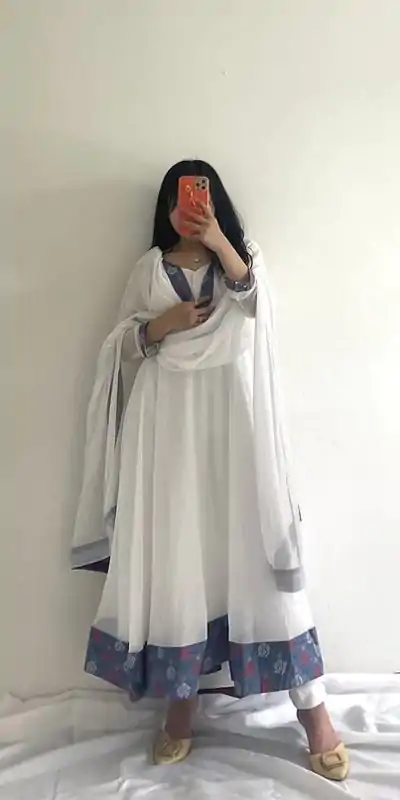 KD 1363 White  Color Faux Georgette Lace work Salwar Suit Casual, Wedding, Party, Festive, Events Etc.4-6 Working Days@ 1599/-only | Casual Suits, Jump Suits, Salwar suit, Creative suits, Designer Suits, Palazzo Suits, Party Wear Suits, Patiala Suits, Straight Suits