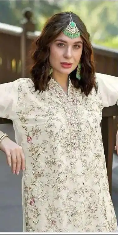 FC 1129 White Color Organza With Embroidery Sequence Work Salwar Suit Casual, Wedding, Party, Festive, Events Etc.4-6 Working Days@ 2449/-only | Casual Suits, Jump Suits, Salwar suit, Creative suits, Designer Suits, Palazzo Suits, Party Wear Suits, Patiala Suits, Straight Suits