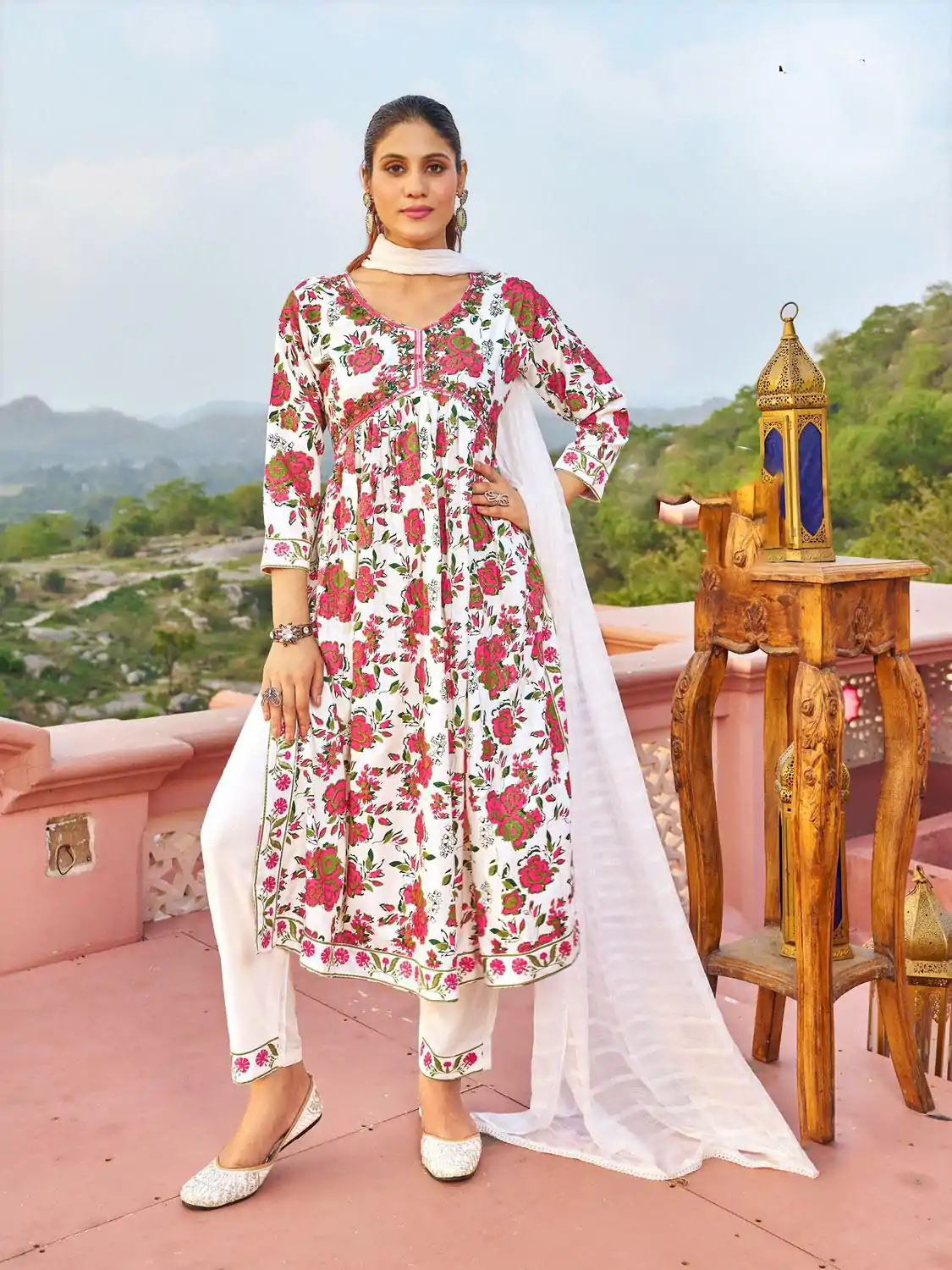  NILI Aliaa NX White Color Rayon Alia Cut With Embroidery Work Kurti Casual, Wedding, Party, Festive, Events Etc. 4-6 Working Days @1699/- | Kurti, Bollywood Kurti, Creative Kurtis, Designer Kurti, Party Wear Kurti, Selfie Kurti