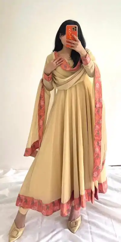 KD 1363 Yellow Color Faux Georgette Lace work Salwar Suit Casual, Wedding, Party, Festive, Events Etc.4-6 Working Days@ 1599/-only | Casual Suits, Jump Suits, Salwar suit, Creative suits, Designer Suits, Palazzo Suits, Party Wear Suits, Patiala Suits, Straight Suits