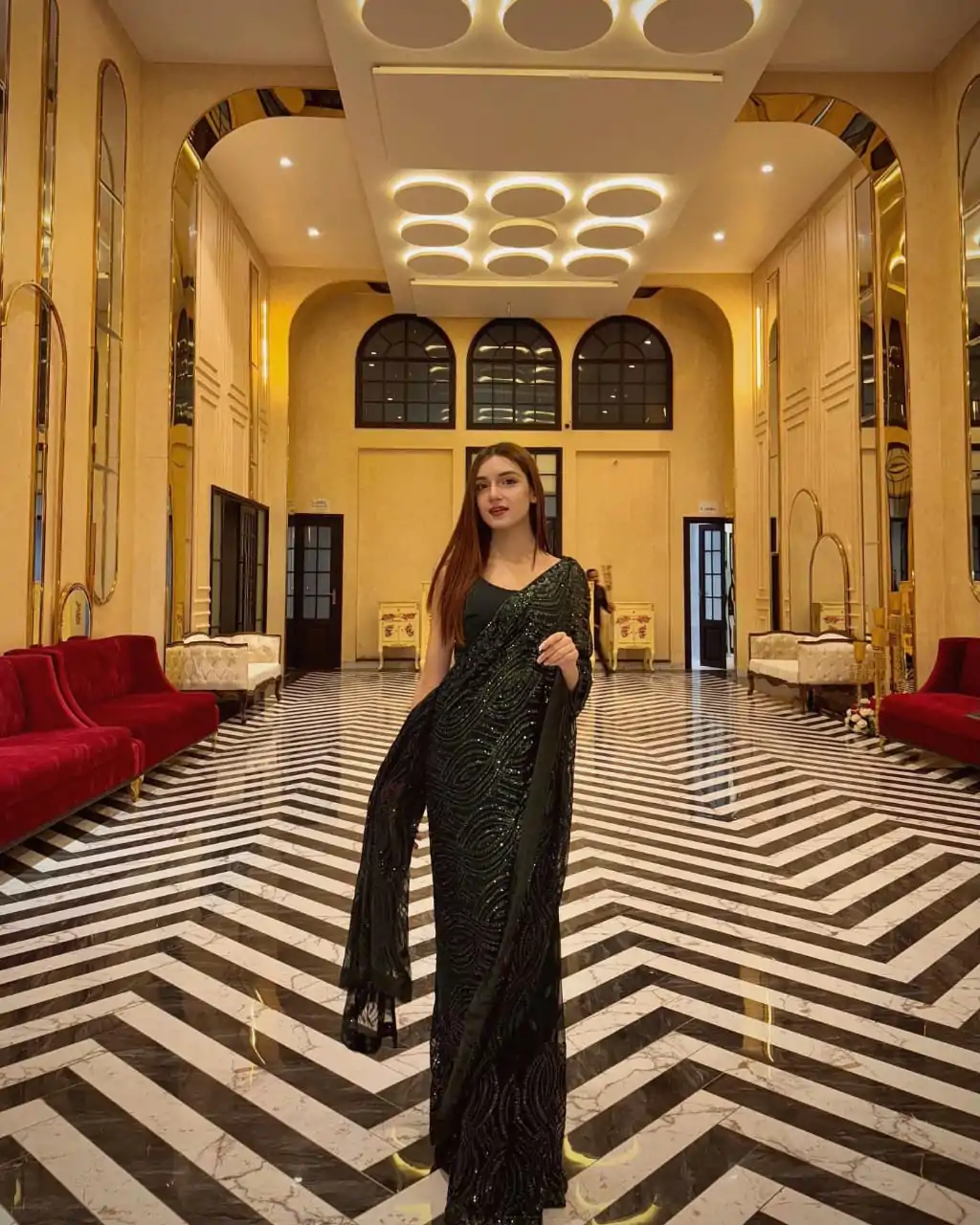 DF 3414 Black color Georgette 60 Gram 5MM Sequins Embroidery Work Saree Casual, Wedding, Festive, Events . Expected Delivery  4-6 Working Days @1699/- only  | Designer Sarees, Embroidered Sarees, Sarees, Bollywood Sarees, Creative Sarees, Ethnic Saree, Modern Digital sarees, Party Wear Sarees