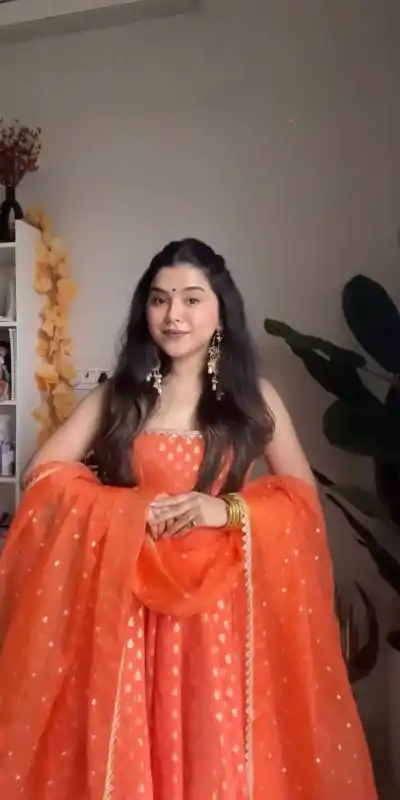 RTC 5832 Orange Color Jacquard silk weaving with Lace border Anarkal Suit , Wedding, Party, Festive, Events. Expected Delivery 4-6 Working Days @2149/-Only | Anarkali Suits, Bollywood Anarkali, Creative-Anarkali, Designer Anarkali, Embroidered Anarkali, Party Wear Anarkali