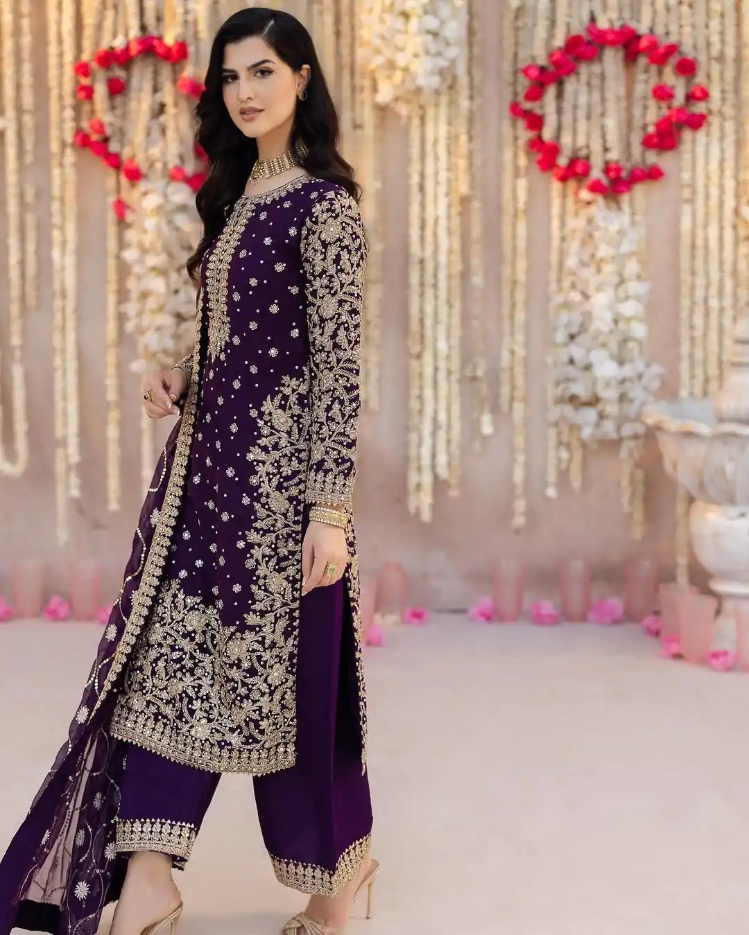 SRK 5238 Violet Color Faux Georgette With Embroidery Sequence With Beads Work Salwar Suit , Wedding, Party, Festive, Events Etc.4-6 Working Days@ 2399/-only | Casual Suits, Jump Suits, Salwar suit, Creative suits, Designer Suits, Palazzo Suits, Party Wear Suits, Patiala Suits, Straight Suits