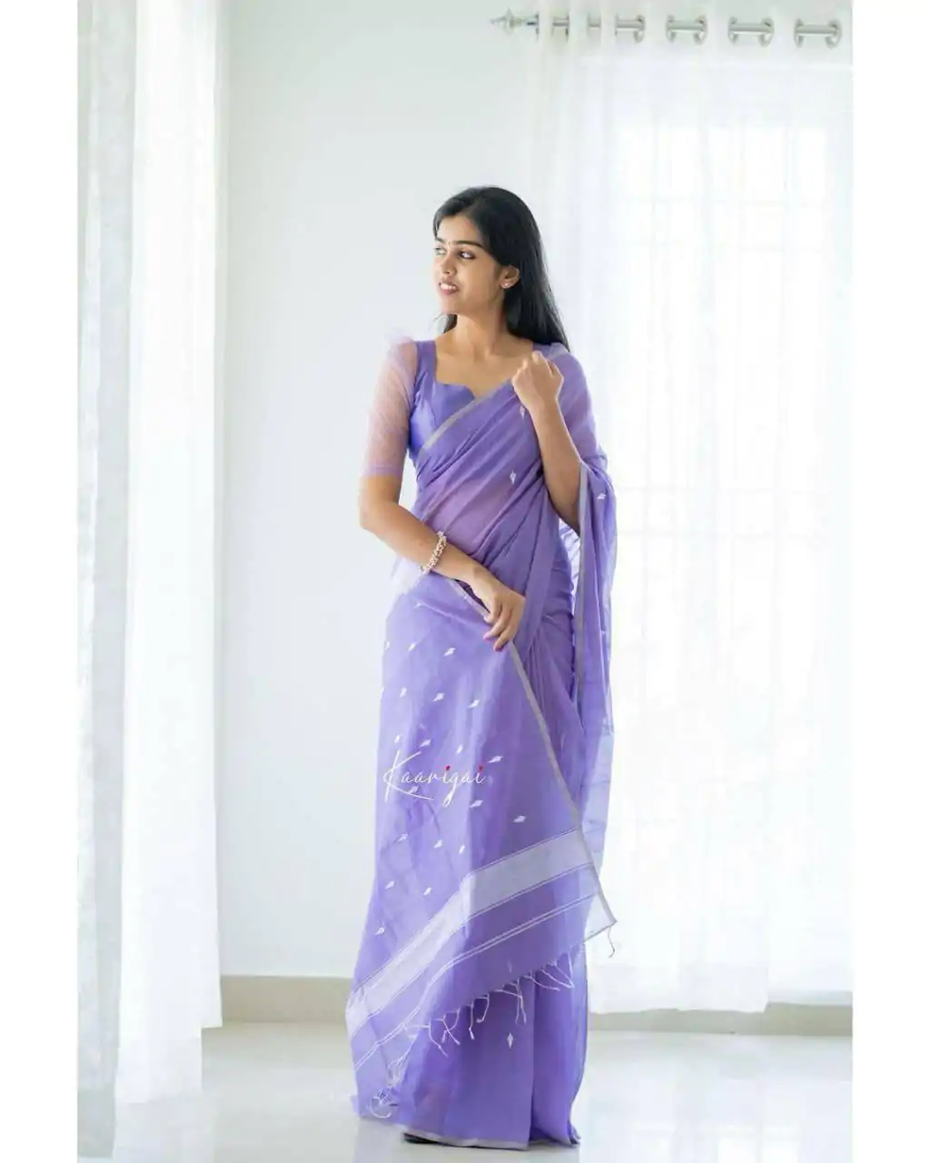 KP 5063 Purple Color Soft Lilan Cotton Rich Pallu & Jacquard Work Saree Casual, Wedding, Festive, Events . Expected Delivery  4-6 Working Days @1349/- only                                                                                                                                             | Designer Sarees, Embroidered Sarees, Sarees, Bollywood Sarees, Creative Sarees, Ethnic Saree, Modern Digital sarees, Party Wear Sarees