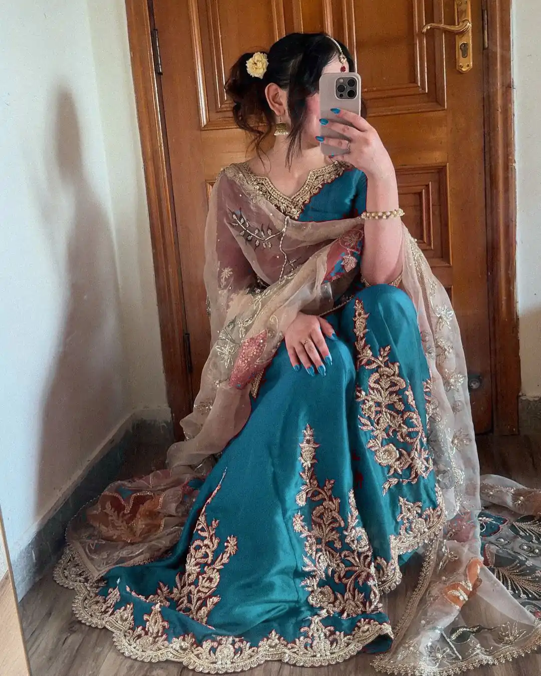 LG 1872 Sky Blue Color Chinnon Silk With Embroidery Work Sharara Suit Wedding, Party, Festive, Events Etc.  Expected Delivery 4-6 Working Days @2049/- | Casual Suits, Jump Suits, Salwar suit, Creative suits, Designer Suits, Palazzo Suits, Party Wear Suits, Patiala Suits, Straight Suits