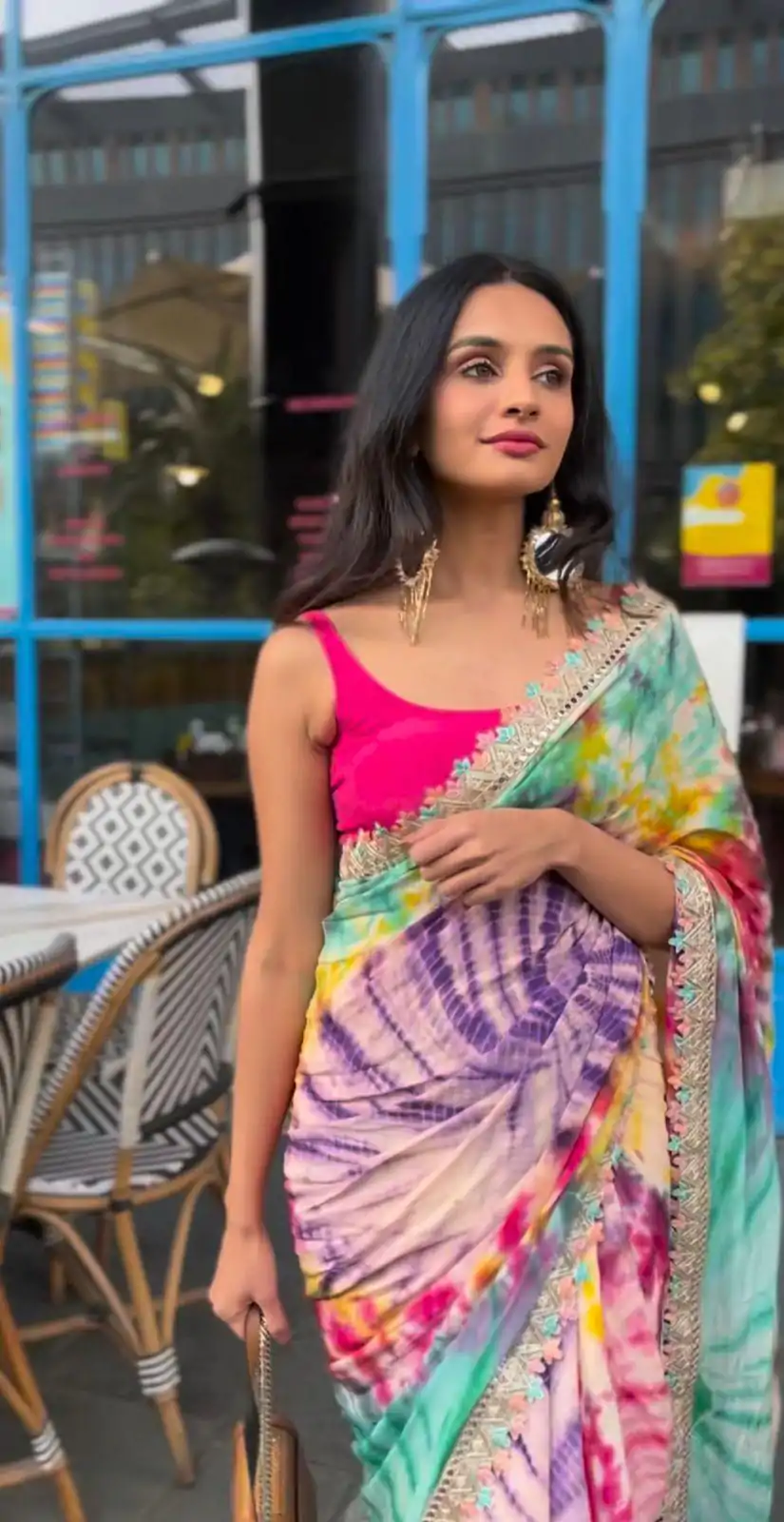 MS 459 Multi color Chinon fabric Embroidery Coding Sequins Lace Saree Casual, Wedding, Festive, Events . Expected Delivery  4-6 Working Days @1649/- only | Designer Sarees, Embroidered Sarees, Sarees, Bollywood Sarees, Creative Sarees, Ethnic Saree, Modern Digital sarees, Party Wear Sarees