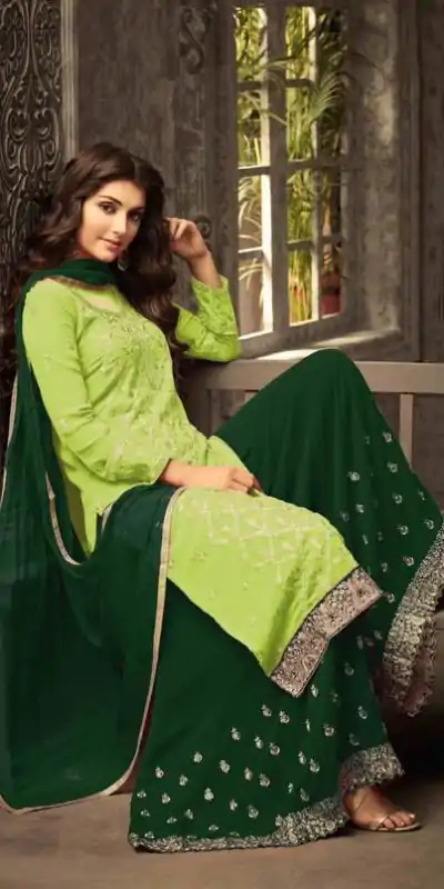 FC 47001 Light Green Color Georgette With Embroidery work With Stone Suit Casual, Wedding, Party, Festive, Events Etc.4-6 Working Days@ 1849/-only | Casual Suits, Jump Suits, Salwar suit, Creative suits, Designer Suits, Palazzo Suits, Party Wear Suits, Patiala Suits, Straight Suits