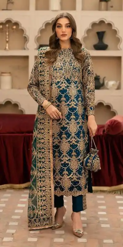 SRK 5235 Navy Blue Color Faux Georgette With Embroidery Sequence With Beads Salwar Suit , Wedding, Party, Festive, Events Etc.4-6 Working Days@ 2149/-only | Casual Suits, Jump Suits, Salwar suit, Creative suits, Designer Suits, Palazzo Suits, Party Wear Suits, Patiala Suits, Straight Suits