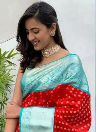 KP 3015 Red Color Soft Litchi Silk Jacquard Work Sequence Saree Casual, Wedding, Festive, Events . Expected Delivery  4-6 Working Days @1449/- only | Designer Sarees, Embroidered Sarees, Sarees, Bollywood Sarees, Creative Sarees, Ethnic Saree, Modern Digital sarees, Party Wear Sarees