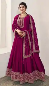 FC 67742 Marron Color Georgette with Embroidery Work Anarkali Suit Casual, Wedding, Party, Festive, Events. Expected Delivery 4-6 Working Days @2999/-Only | Anarkali Suits, Bollywood Anarkali, Creative-Anarkali, Designer Anarkali, Embroidered Anarkali, Party Wear Anarkali