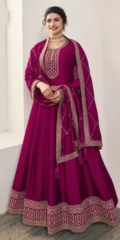 FC 67742 Marron Color Georgette with Embroidery Work Anarkali Suit Casual, Wedding, Party, Festive, Events. Expected Delivery 4-6 Working Days @2999/-Only | Anarkali Suits, Bollywood Anarkali, Creative-Anarkali, Designer Anarkali, Embroidered Anarkali, Party Wear Anarkali