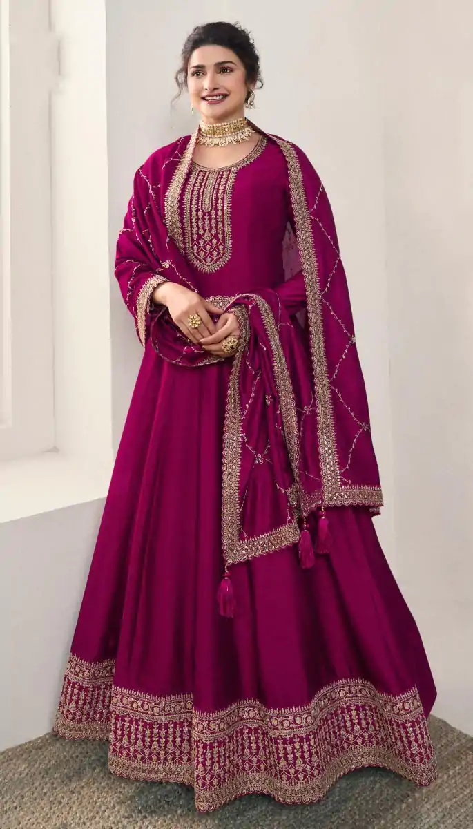 FC 67742 Marron Color Georgette with Embroidery Work Anarkali Suit Casual, Wedding, Party, Festive, Events. Expected Delivery 4-6 Working Days @2999/-Only | Anarkali Suits, Bollywood Anarkali, Creative-Anarkali, Designer Anarkali, Embroidered Anarkali, Party Wear Anarkali