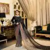 DF 3407 Black color Dual Sequins 3MM & 5MM Embroidery Sequins Work Saree Casual, Wedding, Festive, Events . Expected Delivery  4-6 Working Days @1749/- only | Designer Sarees, Embroidered Sarees, Sarees, Bollywood Sarees, Creative Sarees, Ethnic Saree, Modern Digital sarees, Party Wear Sarees