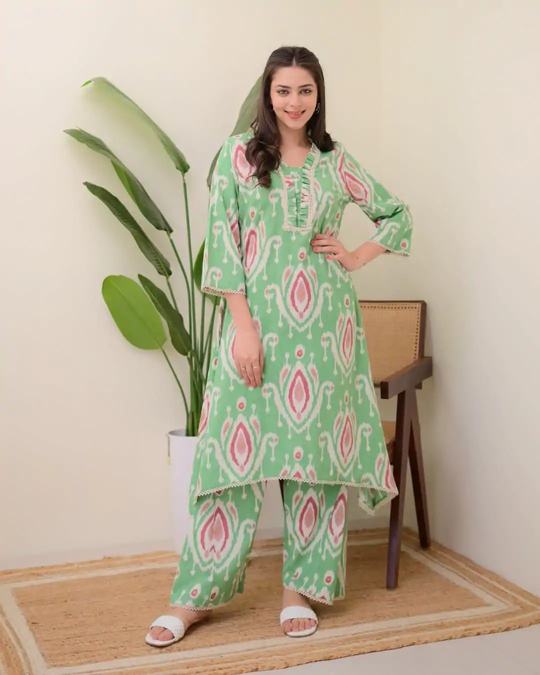 MF 752 Green Color Rayon Wood With Print Salwar Suit Casual, Wedding, Party, Festive, Events Etc.4-6 Working Days@ 1549/-only | Casual Suits, Jump Suits, Salwar suit, Creative suits, Designer Suits, Palazzo Suits, Party Wear Suits, Patiala Suits, Straight Suits