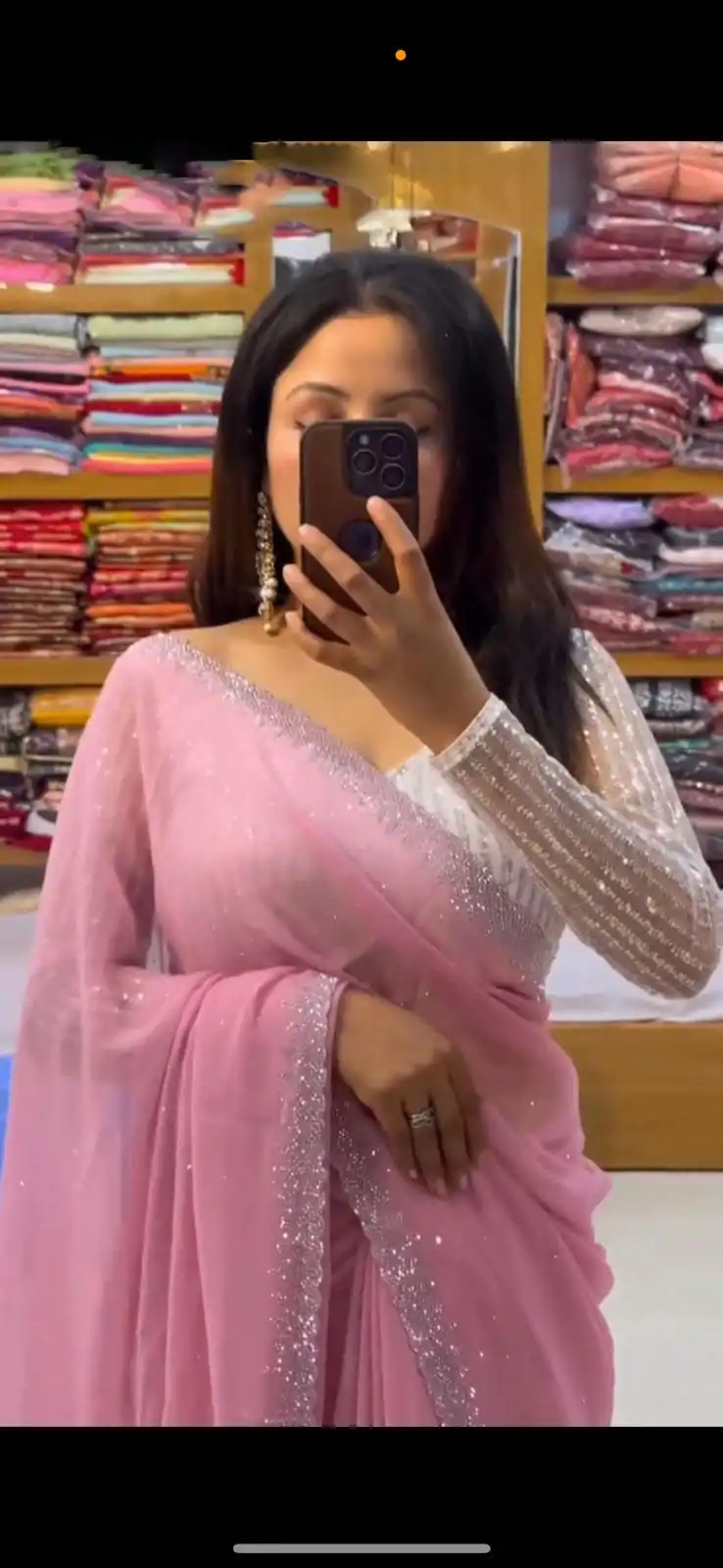 SC 218 Light Pink Color Georgette Hot Fix Stone Work Saree Casual, Wedding, Festive, Events . Expected Delivery  4-6 Working Days @1449/- only                                                                                                                                             | Designer Sarees, Embroidered Sarees, Sarees, Bollywood Sarees, Creative Sarees, Ethnic Saree, Modern Digital sarees, Party Wear Sarees