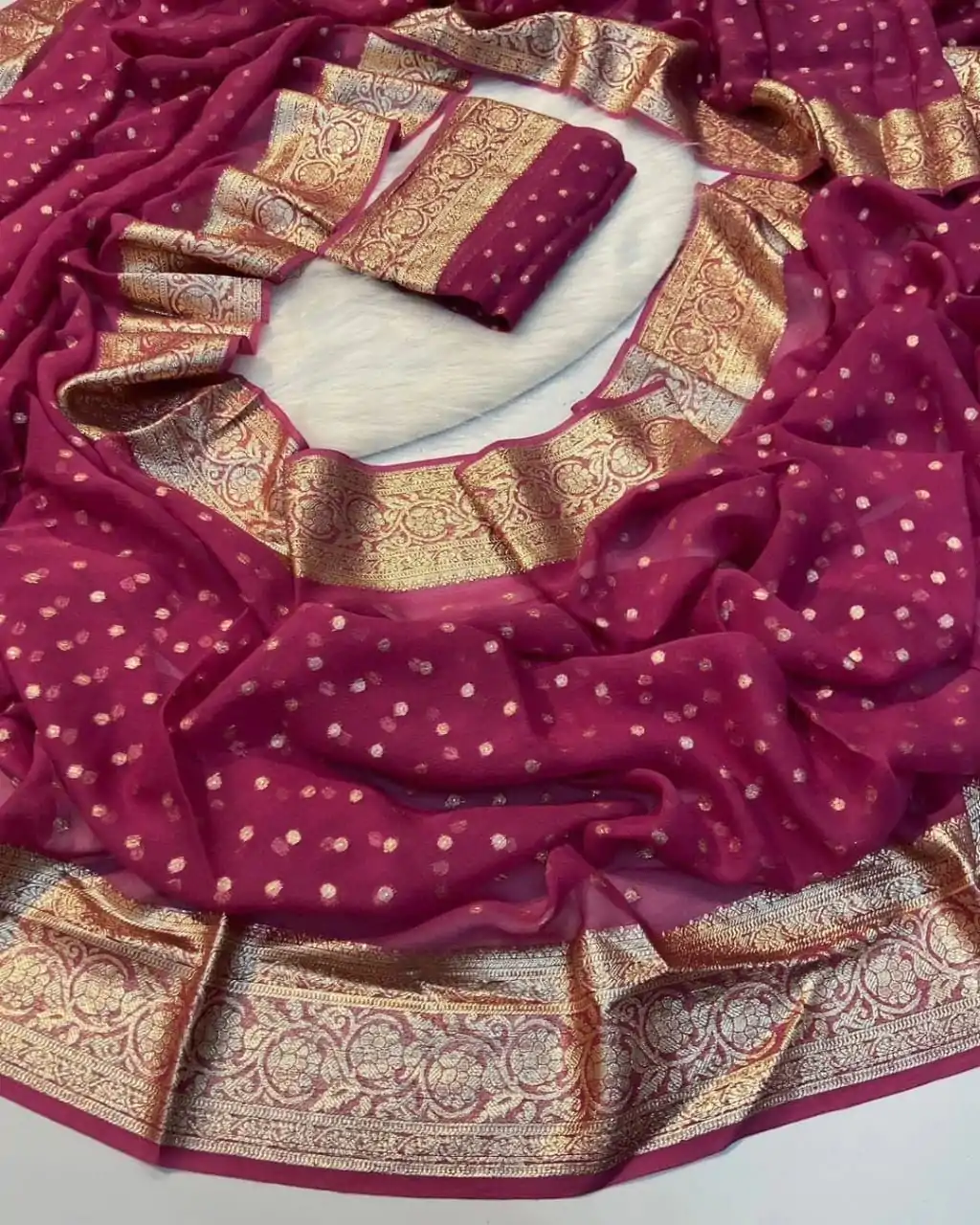 MS Arrival Maroon Color Viscose Georgette With Running Blouse Saree Casual, Wedding, Festive, Events . Expected Delivery  4-6 Working Days @1599/- only                                                                                                                                                         | Designer Sarees, Embroidered Sarees, Sarees, Bollywood Sarees, Creative Sarees, Ethnic Saree, Modern Digital sarees, Party Wear Sarees