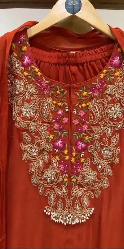 ZSR 3108 Orange Faux Georgette With 5mm Embroidery Sequence Work Salwar Suit Casual, Wedding, Party, Festive, Events Etc.4-6 Working Days@ 1899/-only | Casual Suits, Jump Suits, Salwar suit, Creative suits, Designer Suits, Palazzo Suits, Party Wear Suits, Patiala Suits, Straight Suits