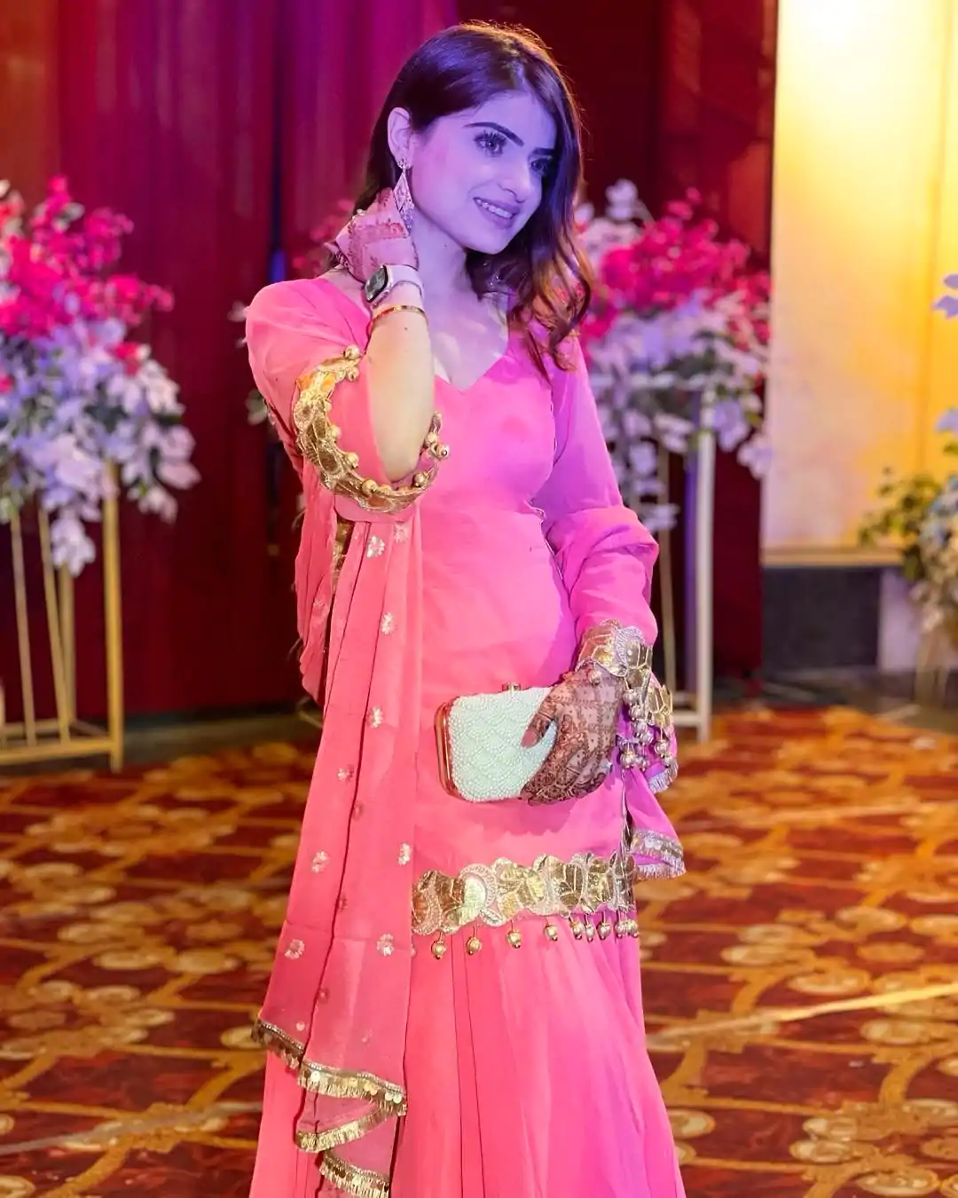 MF 445 Pink Color Chinon Silk 5mm Embroidery Sequence Work Salwar Suit Casual, Wedding, Party, Festive, Events Etc.4-6 Working Days@ 2149/-only | Casual Suits, Jump Suits, Salwar suit, Creative suits, Designer Suits, Palazzo Suits, Party Wear Suits, Patiala Suits, Straight Suits