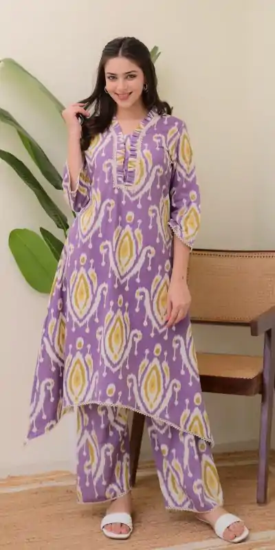 MF 752 Purple Color Rayon Wood With Print Salwar Suit Casual, Wedding, Party, Festive, Events Etc.4-6 Working Days@ 1549/-only | Casual Suits, Jump Suits, Salwar suit, Creative suits, Designer Suits, Palazzo Suits, Party Wear Suits, Patiala Suits, Straight Suits