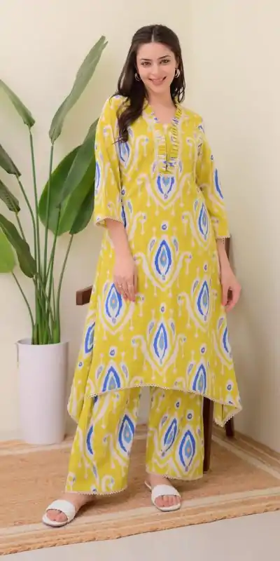 MF 752 Yellow Color Rayon Wood With Print Salwar Suit Casual, Wedding, Party, Festive, Events Etc.4-6 Working Days@ 1549/-only | Casual Suits, Jump Suits, Salwar suit, Creative suits, Designer Suits, Palazzo Suits, Party Wear Suits, Patiala Suits, Straight Suits