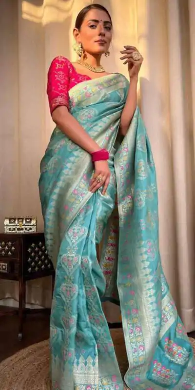  MS 476 Sky Blue Color Soft Lichi Silk Kubera Pattu On All Over Saree Casual, Wedding, Festive, Events . Expected Delivery  4-6 Working Days @1299/- only                                                                                                                                             | Designer Sarees, Embroidered Sarees, Sarees, Bollywood Sarees, Creative Sarees, Ethnic Saree, Modern Digital sarees, Party Wear Sarees