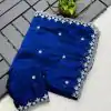KT Arrival Blue Color Rangoli Chiffon Embroidery Cut Work Saree Casual, Wedding, Festive, Events . Expected Delivery  4-6 Working Days @1549/- only                                                                                                                                             | Designer Sarees, Embroidered Sarees, Sarees, Bollywood Sarees, Creative Sarees, Ethnic Saree, Modern Digital sarees, Party Wear Sarees