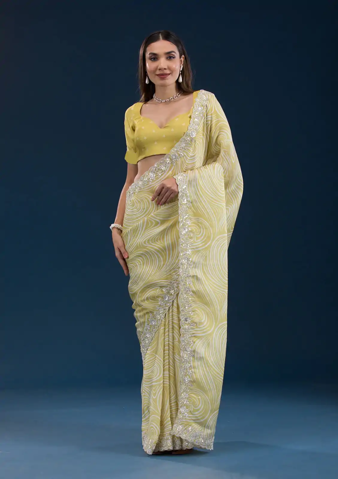 BT-403 Lemon Yellow Color Georgette Digital Prints Embroidery Codding Sequins Work Saree, Wedding, Festive, Events. Expected Delivery  4-6 Working Days @1899 | Designer Sarees, Embroidered Sarees, Sarees, Bollywood Sarees, Creative Sarees, Ethnic Saree, Modern Digital sarees, Party Wear Sarees