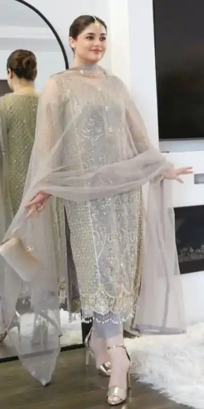  KF 1674 Cream Color Soft Net Embroidery Sequences With Dimond Work Fancy Lass Salwar Suit , Wedding, Party, Festive, Events Etc.4-6 Working Days@ 2049/-only | Casual Suits, Jump Suits, Salwar suit, Creative suits, Designer Suits, Palazzo Suits, Party Wear Suits, Patiala Suits, Straight Suits
