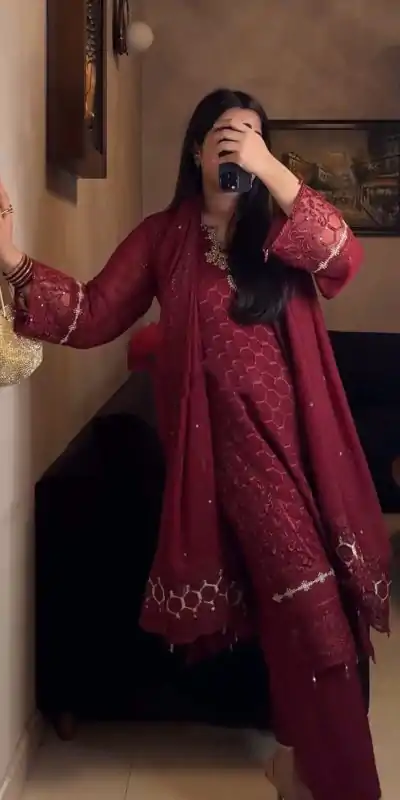  AD 197 Maroon Color Faux Georgette With Pal Diamond Hand Work Salwar Suit Casual, Wedding, Party, Festive, Events Etc.4-6 Working Days@ 2099/-only | Casual Suits, Jump Suits, Salwar suit, Creative suits, Designer Suits, Palazzo Suits, Party Wear Suits, Patiala Suits, Straight Suits